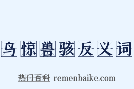 鸟惊兽骇反义词是什么意思的图片